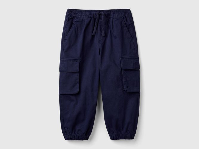 Benetton, Pantalon Cargo À Cordon De Serrage, taille 12-18, Bleu Foncé, Enfants - United Colors of Benetton - Modalova