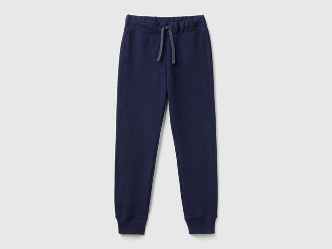 Benetton, Pantalon En Molleton De 100 % Coton, taille 2XL, Bleu Foncé, Enfants - United Colors of Benetton - Modalova