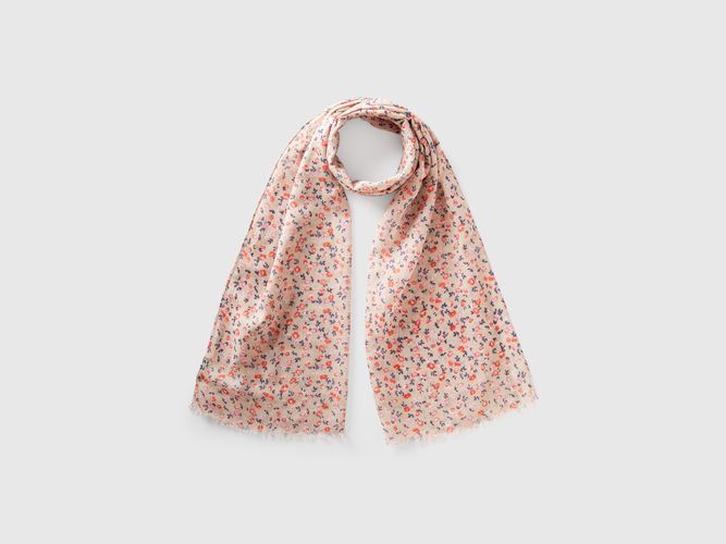 Benetton, Foulard Rose À Imprimé Fleuri, taille OS, Rose - United Colors of Benetton - Modalova