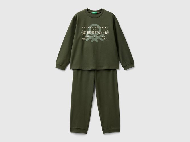 Benetton, Pyjama En Coton Stretch, taille 18-24, Kaki, Enfants - United Colors of Benetton - Modalova