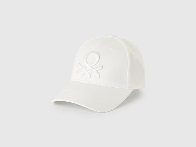 Benetton, Casquette De Baseball Avec Logo Brodé, taille OS, Blanc - United Colors of Benetton - Modalova