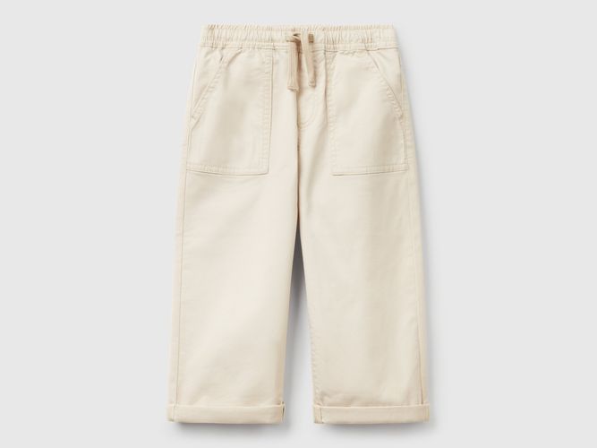 Benetton, Pantalon De Jogging En Coton Extensible Avec Cordon De Serrage, taille 4-5, , Enfants - United Colors of Benetton - Modalova