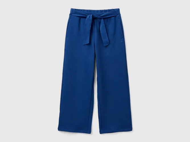 Benetton, Pantalon En Molleton Avec Ceinture, taille 3XL, Bleu, Enfants - United Colors of Benetton - Modalova