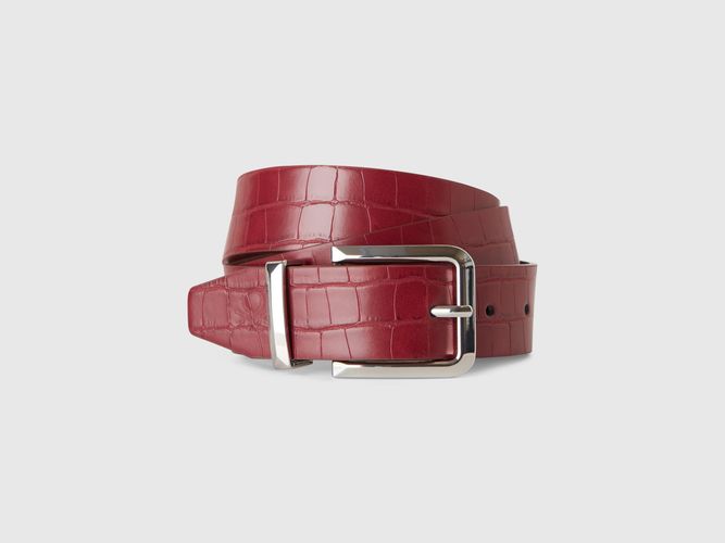 Benetton, Ceinture À Imprimé Crocodile, taille, Rouge - United Colors of Benetton - Modalova