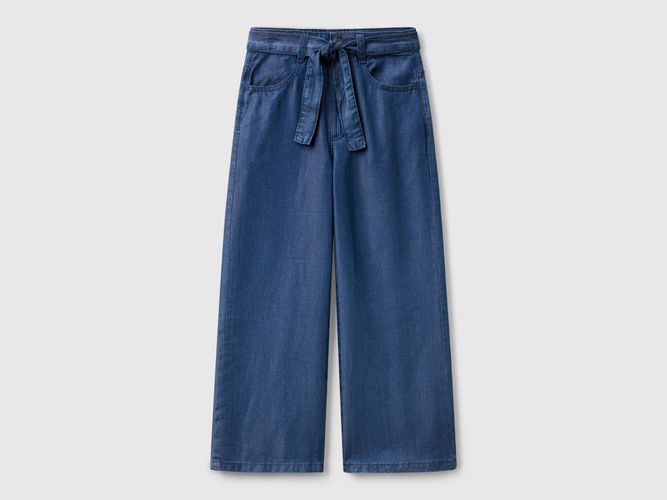 Benetton, Jean Coupe Large Avec Ceinture, taille 2XL, Bleu, Enfants - United Colors of Benetton - Modalova