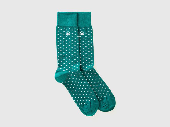 Benetton, Chaussettes Longues Vertes À Motif Caurs, taille 42-46, Vert - United Colors of Benetton - Modalova