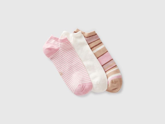 Benetton, Trois Paires De Chaussettes En Coton Mélangé Extensible, taille 36-38, Multicolore - United Colors of Benetton - Modalova