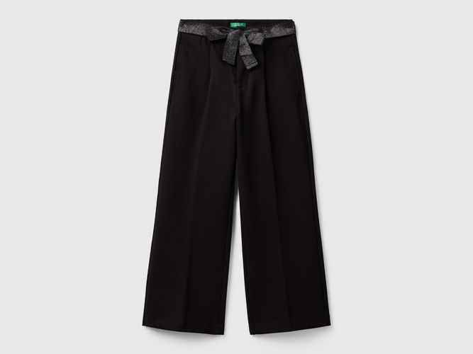 Benetton, Pantalon Élégant Avec Ceinture, taille 2XL, Noir, Enfants - United Colors of Benetton - Modalova