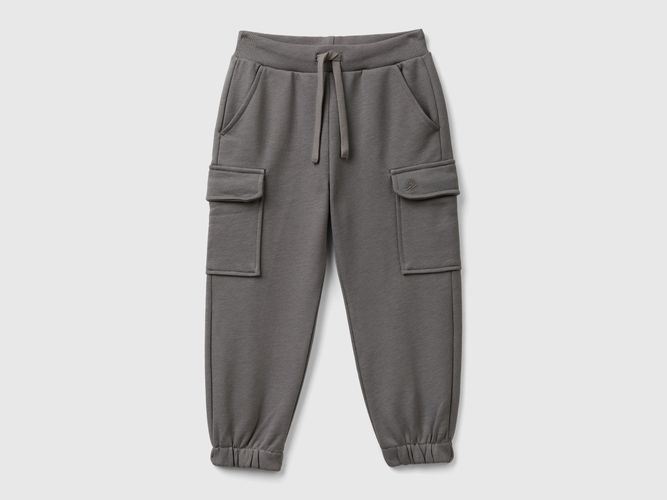 Benetton, Pantalon Cargo En Molleton, taille 12-18, Gris Foncé, Enfants - United Colors of Benetton - Modalova