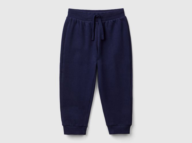 Benetton, Joggers In Calda Felpa, taglia 98, Blu Scuro, Bambini - United Colors of Benetton - Modalova