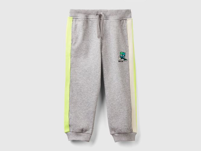 Benetton, Jogging Gamer En Coton Mélangé, taille 12-18, Gris Clair, Enfants - United Colors of Benetton - Modalova