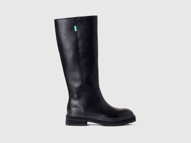 Benetton, Bottes Hautes En Tissu Enduit, taille 35, Noir - United Colors of Benetton - Modalova