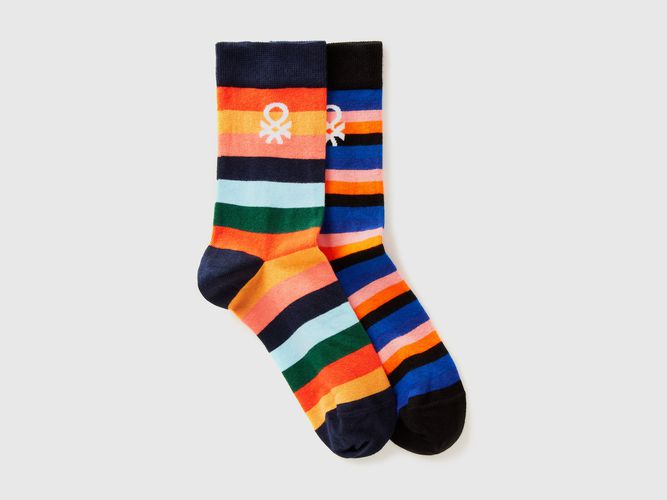 Benetton, Deux Paires De Chaussettes Hautes À Logos, taille 42-46, Multicolore - United Colors of Benetton - Modalova