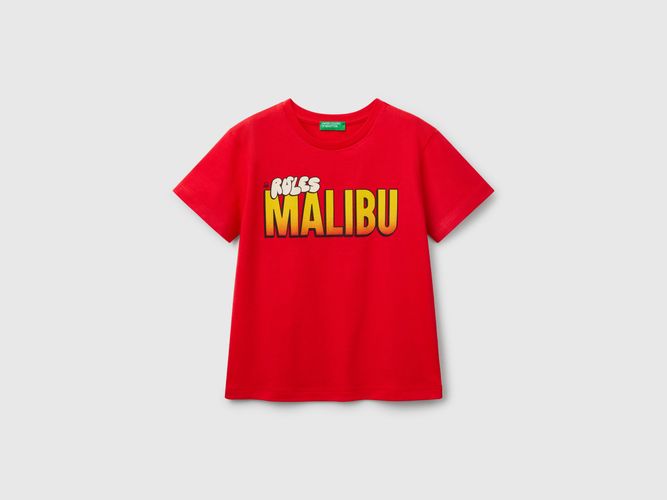 Benetton, T-shirt En Coton Avec Imprimé, taille 12-18, Rouge, Enfants - United Colors of Benetton - Modalova