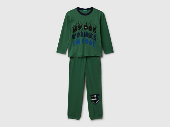 Benetton, Pyjama En Coton Avec Imprimé, taille 18-24, Vert, Enfants - United Colors of Benetton - Modalova
