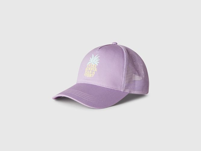 Benetton, Casquette De Baseball En Coton Et Maille, taille XL-3XL, Lilas, Enfants - United Colors of Benetton - Modalova