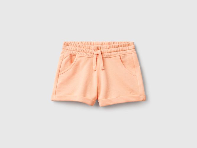 Benetton, Short En Molleton 100% Coton, taille 2XL, Rose Pêche, Enfants - United Colors of Benetton - Modalova