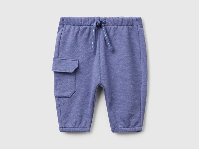 Benetton, Pantalon En Éponge Avec Poche, taille 3-6, Bleu, Enfants - United Colors of Benetton - Modalova