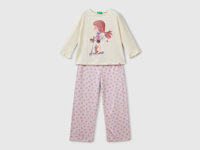 Benetton, Pyjama Imprimé Poupée, taille 2XL, Crème, Enfants - United Colors of Benetton - Modalova