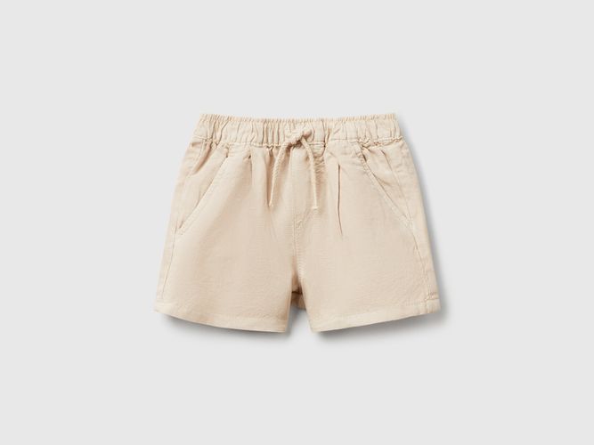 Benetton, Short En Lin Mélangé, taille 1-3, , Enfants - United Colors of Benetton - Modalova