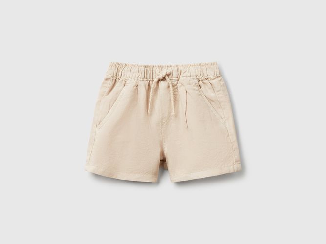 Benetton, Short En Lin Mélangé, taille 9-12, , Enfants - United Colors of Benetton - Modalova