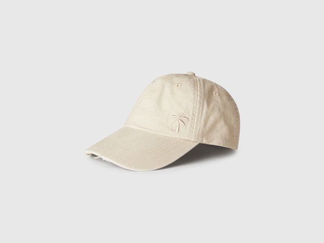 Benetton, Casquette De Baseball Avec Broderie, taille XL-3XL, Crème, Enfants - United Colors of Benetton - Modalova
