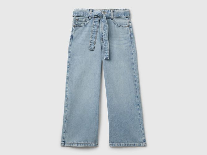 Benetton, Jean Coupe Large Avec Ceinture, taille 2XL, Bleu Clair, Enfants - United Colors of Benetton - Modalova