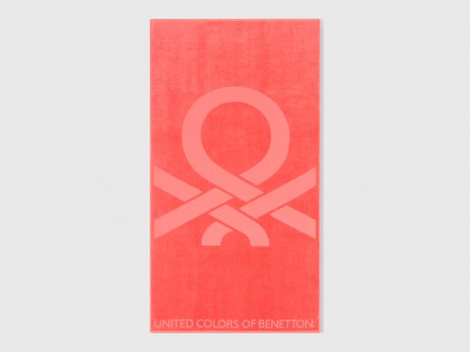 Benetton, Serviette De Plage Jacquard, taille OS, Corail - United Colors of Benetton - Modalova