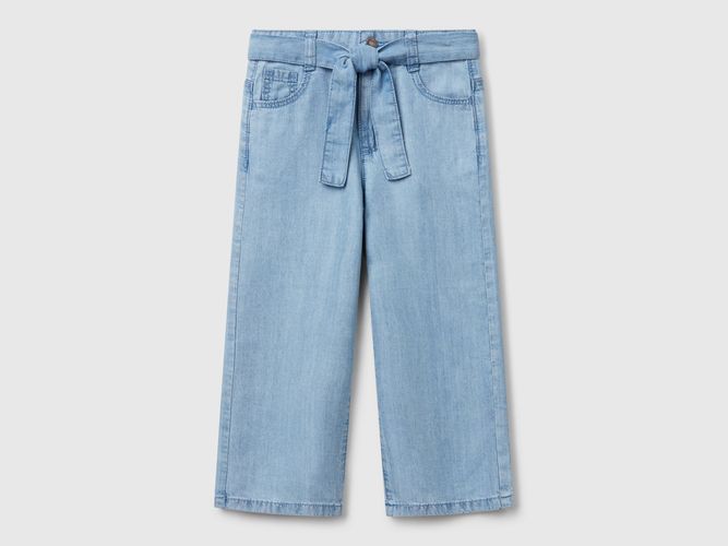 Benetton, Pantalon Coupe Large Avec Ceinture, taille 12-18, Bleu Clair, Enfants - United Colors of Benetton - Modalova