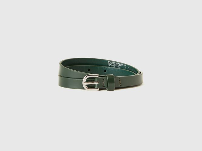 Benetton, Ceinture Basse Effet Verni, taille XL, Vert Foncé - United Colors of Benetton - Modalova