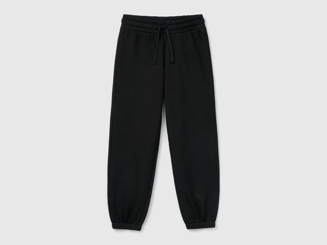 Benetton, Pantalon De Jogging En Molleton Avec Cordon De Serrage, taille 2XL, Noir, Enfants - United Colors of Benetton - Modalova