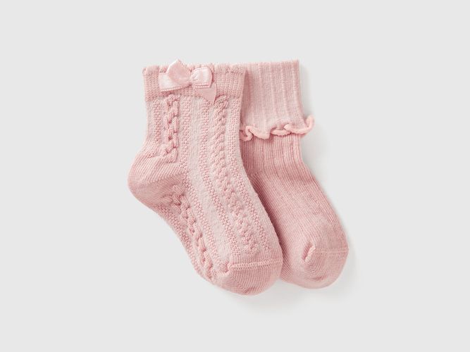 Benetton, Ensemble De Chaussettes En Coton Mélangé, Taille: 6-12, Rose Pâle, Enfants - United Colors of Benetton - Modalova
