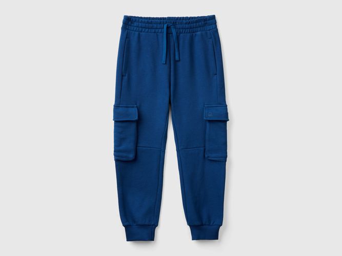 Benetton, Pantalon Cargo En Molleton, taille 2XL, Bleu, Enfants - United Colors of Benetton - Modalova