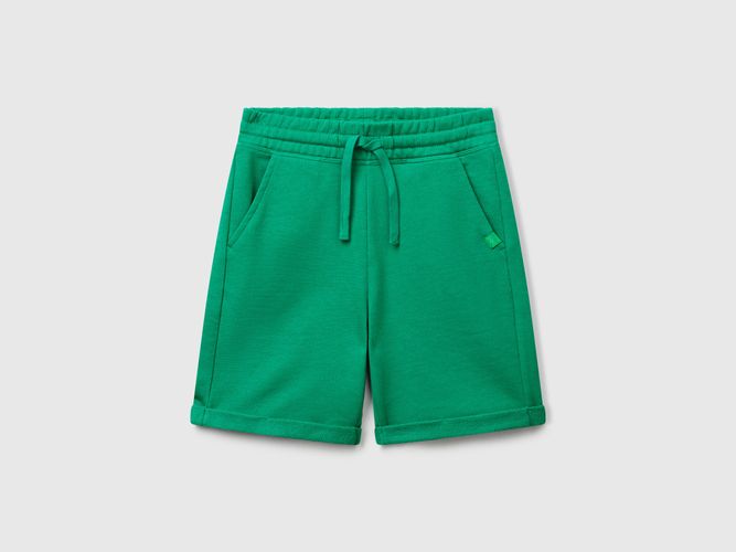 Benetton, Bermuda En Molleton Pur Coton, taille 2XL, Vert, Enfants - United Colors of Benetton - Modalova
