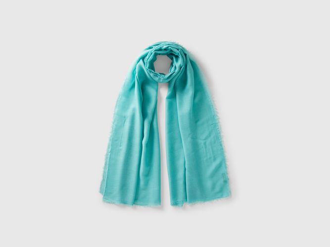 Benetton, Foulard En Soie Et Modal, taille OS, Bleu Vert - United Colors of Benetton - Modalova