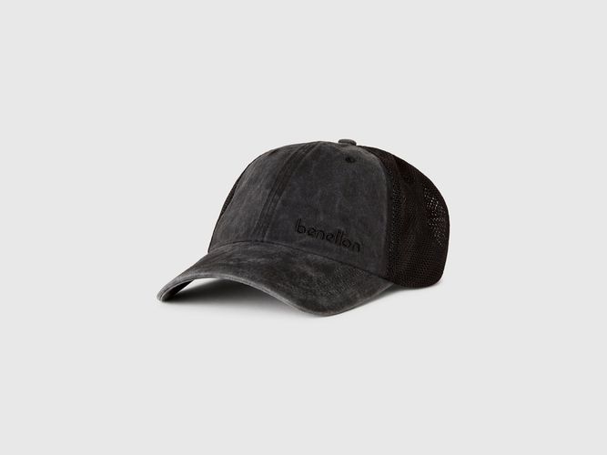 Benetton, Casquette De Baseball En Coton Et Maille, taille OS, Noir - United Colors of Benetton - Modalova