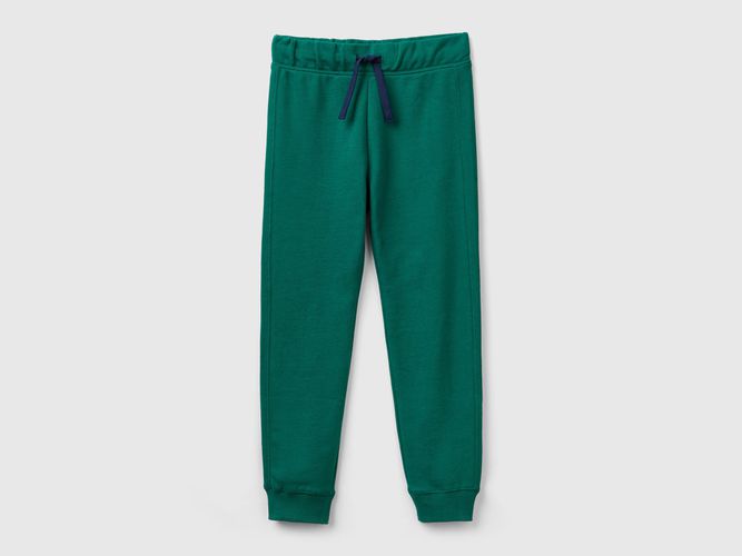 Benetton, Pantalon En Molleton De 100 % Coton, taille S, Vert Foncé, Enfants - United Colors of Benetton - Modalova