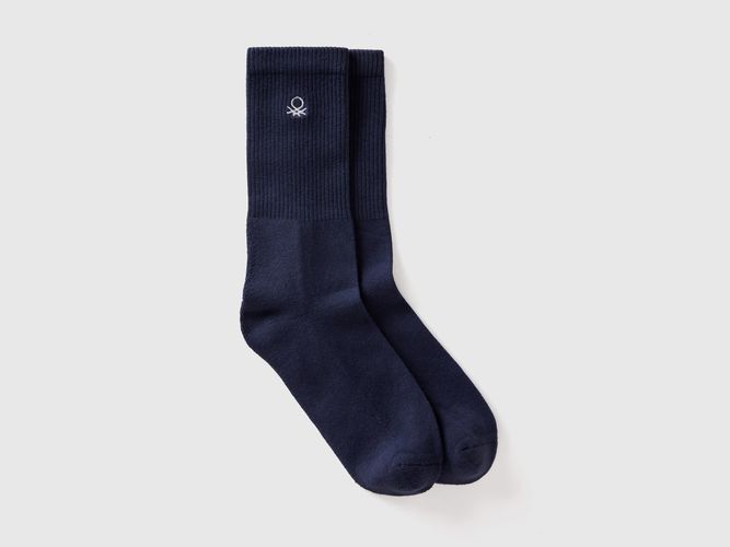 Benetton, Chaussettes De Sport En Coton Mélangé, taille 42-46, Bleu Foncé - United Colors of Benetton - Modalova