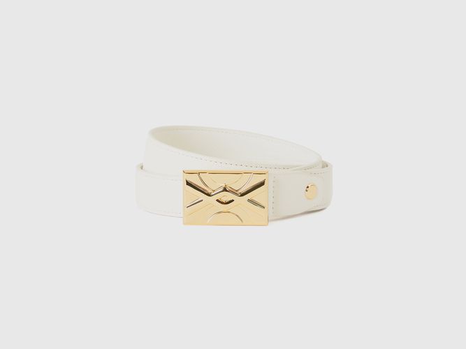 Benetton, Ceinture Fine Blanche, taille L, Blanc - United Colors of Benetton - Modalova