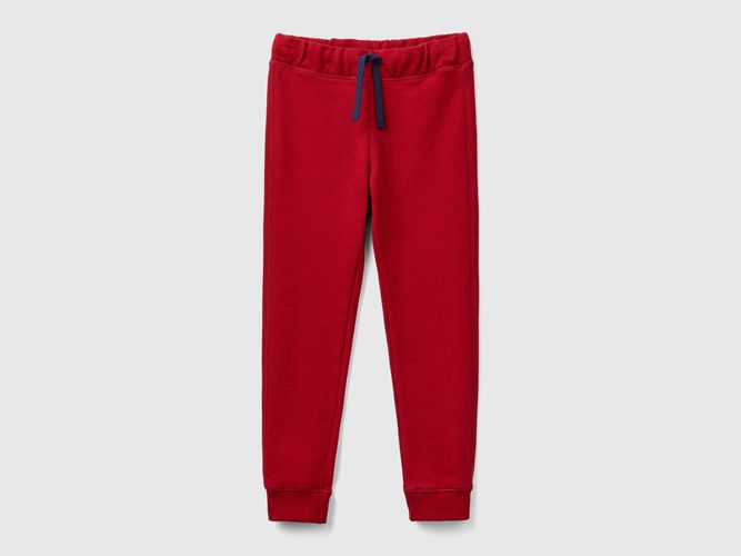 Benetton, Pantalon En Molleton De 100 % Coton, taille 2XL, Rouge, Enfants - United Colors of Benetton - Modalova