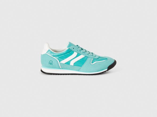 Benetton, Baskets Basses Effet Suède, taille 36, Bleu Vert - United Colors of Benetton - Modalova