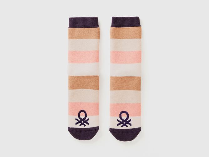 Benetton, Chaussettes Antidérapantes Roses Et Beige, taille 1-2, Multicolore, Enfants - United Colors of Benetton - Modalova