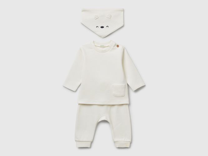 Benetton, Ensemble En Pur Coton, taille 0-1, Crème, Enfants - United Colors of Benetton - Modalova