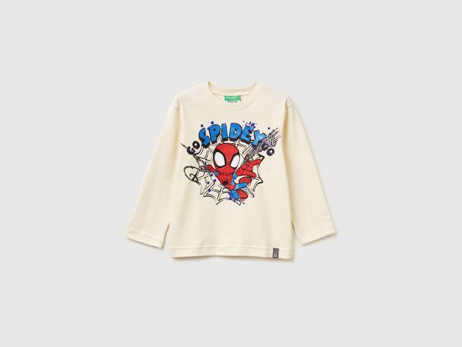 Benetton, T-shirt Coupe Régulière marvel Spiderman, Taille: 2-3, Crème, Enfants - United Colors of Benetton - Modalova