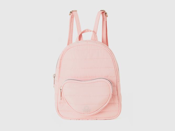 Benetton, Sac À Dos Avec Poche En Forme De Caur, taille OS, Rose, Enfants - United Colors of Benetton - Modalova