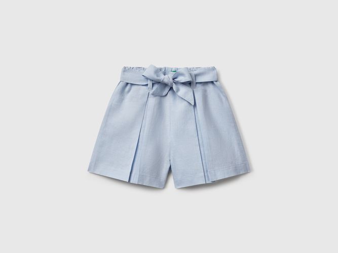Benetton, Bermuda Avec Ceinture, taille 18-24, Bleu Clair, Enfants - United Colors of Benetton - Modalova