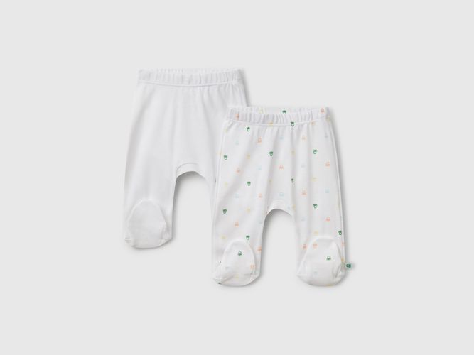 Benetton, Deux Pantalons En Coton, taille 1-3, Blanc, Enfants - United Colors of Benetton - Modalova
