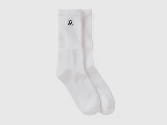 Benetton, Chaussettes De Sport En Coton Mélangé, taille 36-41, Blanc - United Colors of Benetton - Modalova