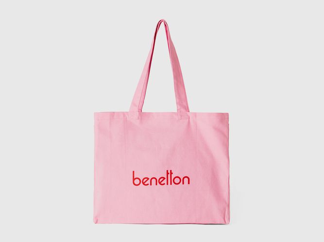 Benetton, Tote Bag In Pure Cotton, taille OS, Rose - United Colors of Benetton - Modalova