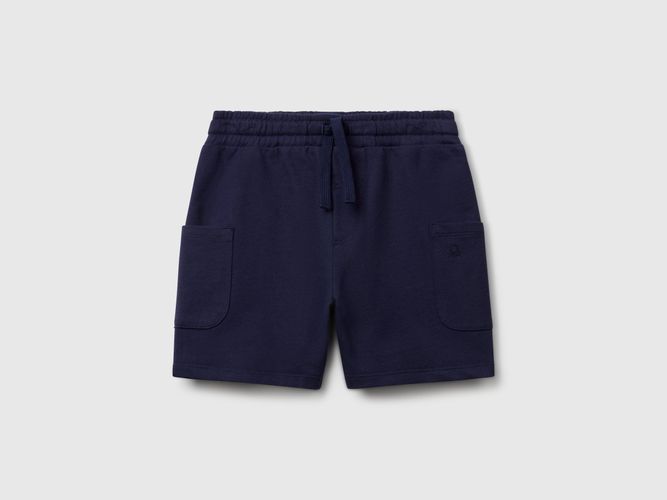 Benetton, Short Cargo En Coton, taille 12-18, Bleu Foncé, Enfants - United Colors of Benetton - Modalova